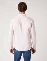 MĘSKA KOSZULA WRANGLER LS 1 PKT BUTTON DOWN SILVER PINK W5A3BMXTU 112130024